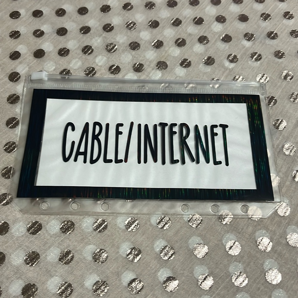 Cable/Internet A6 Cash Envelope Zippered Financial Goals Bonus Sticker☺️
